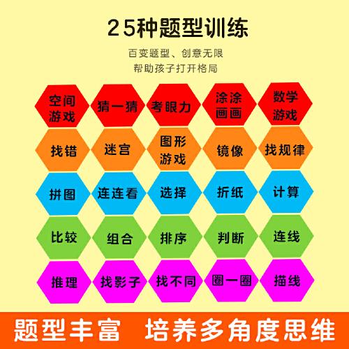 儿童全脑潜能开发2-3岁 儿童全脑潜能训练题潜能开发逻辑思维专注力记忆力提升