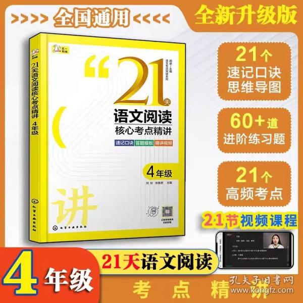 语文专项突破系列--21天语文阅读核心考点精讲 4年级