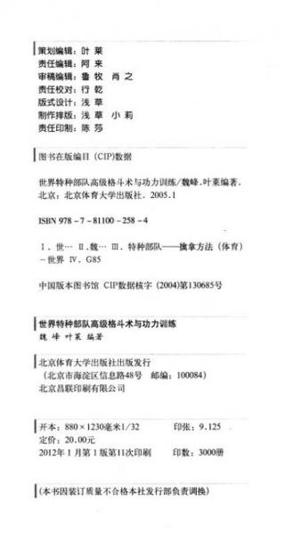 世界特种部队高级格斗术与功力训练