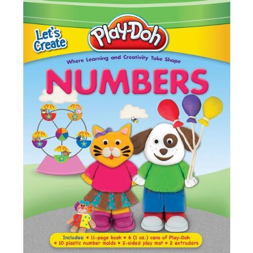 Play-Doh: Let's Creat Numbers(含6盒陪樂多彩泥、10個數(shù)字模具，2個擠壓模具)
