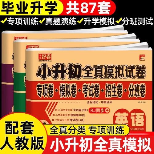 小升初全真模擬試卷語數(shù)英全3冊  RJ人教版同步測試卷小學生語文數(shù)學英語同步練習冊總復習測試卷帶答案考試卷單元專項測試卷期中考試卷期末考試卷英語全真模擬試考前卷招生卷分班卷