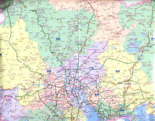 广东省旅游交通图