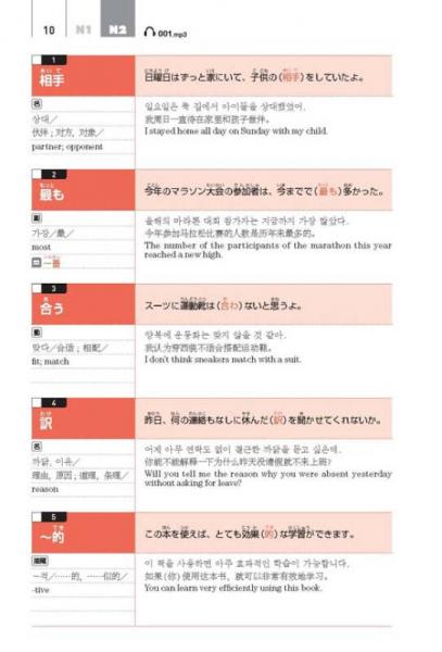 新东方·新日本语能力测试N2核心词汇