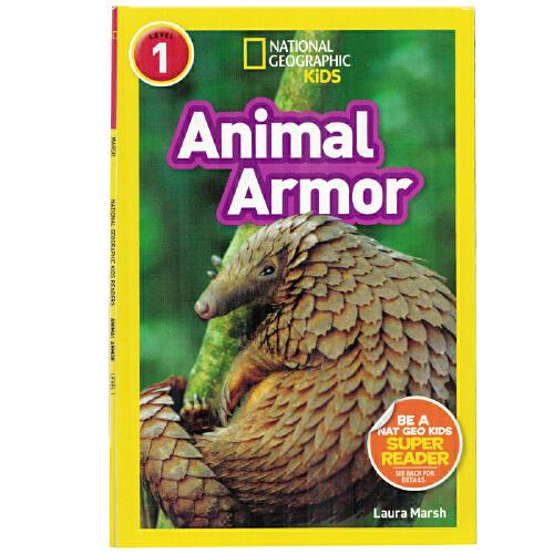 英文原版National Geographic Kids Readers:Animal Armor動(dòng)物盔甲 國(guó)家地理分級(jí)閱讀Level 1