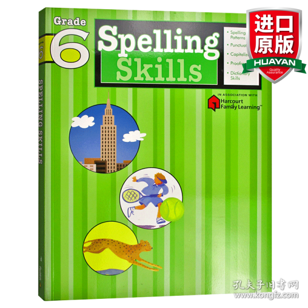 英文原版 Spelling Skills: Grade 6 Flash Kids拼讀技巧六年級 