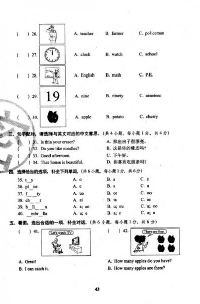 小升初高分夺冠真卷：英语