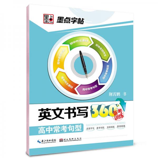 墨点字帖·英文书写360°备考训练 高中常考句型 英语备考攻略字帖练习