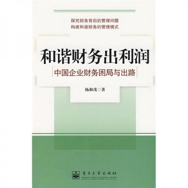 和谐财务出利润：中国企业财务困局与出路