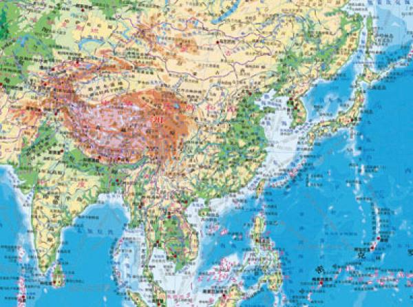 国家版图系列地图·世界地形