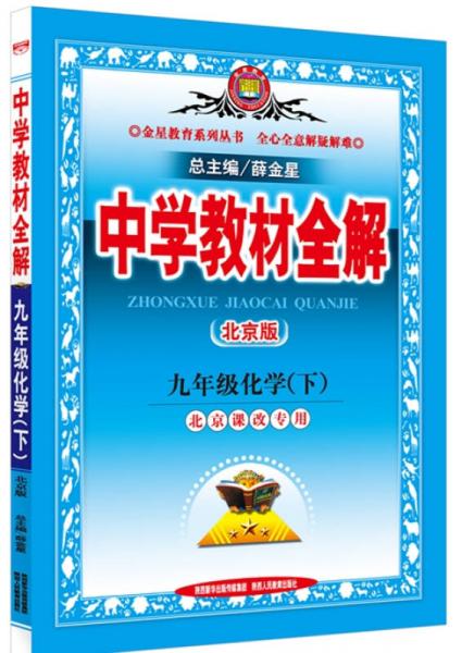 中学教材全解 九年级化学下（北京版北京课改专用 2016春）