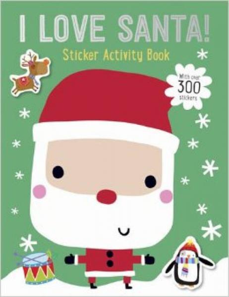 Sticker Books I Love Santa