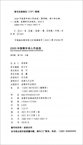 2020中国青年诗人作品选