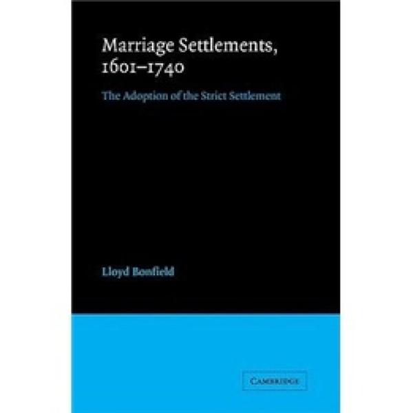 MarriageSettlements,1601–1740