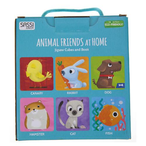 英文原版4 CUBES & BOOK. ANIMAL FRIENDS AT HOME4個方塊和書