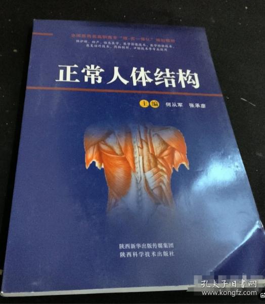 正常人體結(jié)構(gòu) 何從軍 張承彥主編 陜西科學(xué)技術(shù)出版社 9787536967854