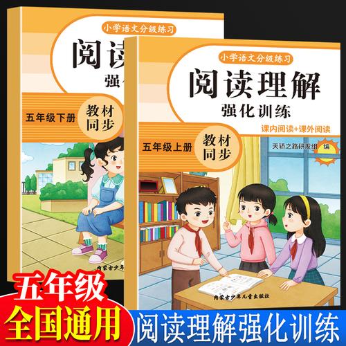 全2冊閱讀理解強化訓(xùn)練五年級上下冊 小學(xué)生語文課外強化答題解題技巧每日一練閱讀真題100篇5年級上冊下冊語文同步暑期閱讀專項訓(xùn)練課外書