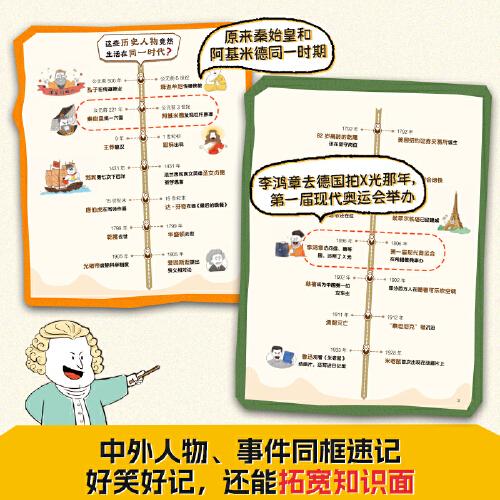 2025开心时间线秒记中外历史初高中教材知识历史时间线梳理归纳总结中国史外国史漫画图解历史文化常识必背知识点总结