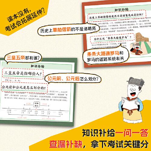 2025开心时间线秒记中外历史初高中教材知识历史时间线梳理归纳总结中国史外国史漫画图解历史文化常识必背知识点总结