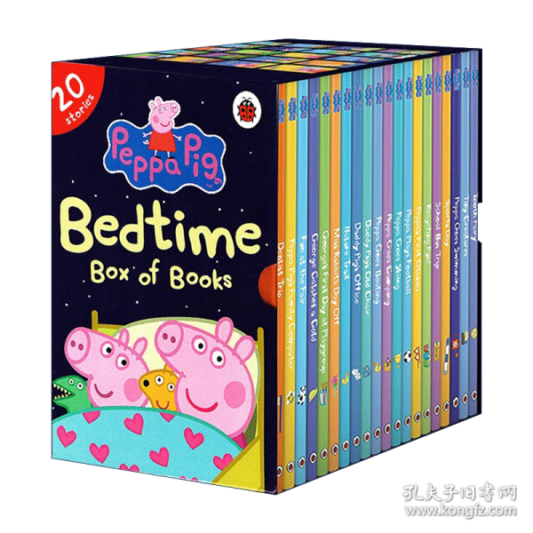英文原版 Peppa Bedtime Box of Books 小豬佩奇睡前故事20冊套裝 