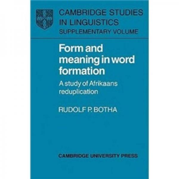 Form and Meaning in Word Formation