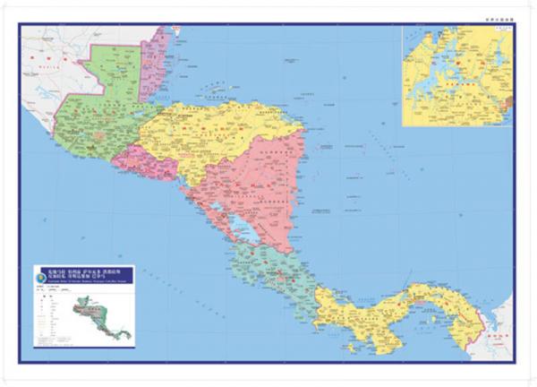 世界分国地图·北美洲-危地马拉 伯利兹