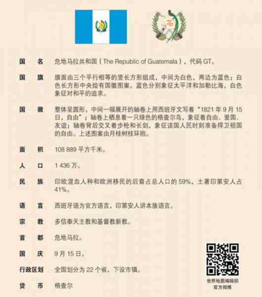 世界分国地图·北美洲-危地马拉 伯利兹