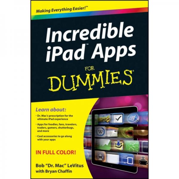 Incredible Ipad Apps for Dummies  難以置信的蘋果ipad應(yīng)用程序傻瓜書