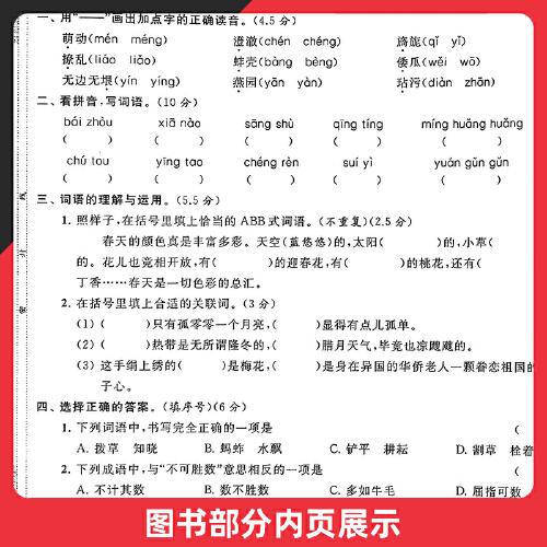 2022亮点给力大试卷五年级下册语文人教部编版小学生5下同步跟踪全程测评卷看拼音写词语阅读理解训练周计划期末总复习试卷测试卷