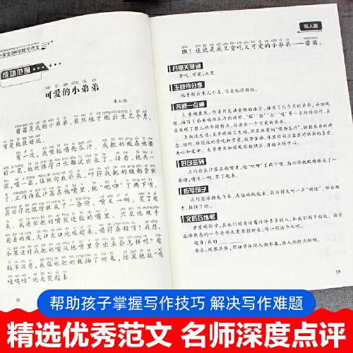 【一本全搞定】二年级同步作文 200字限字作文 黄冈作文素材好词好句作文辅导书写作技巧