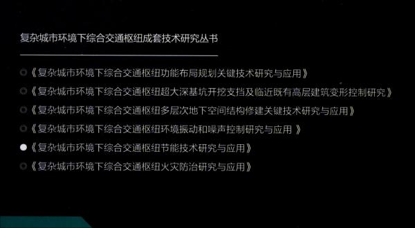 复杂城市环境下综合交通枢纽节能技术研究与应用