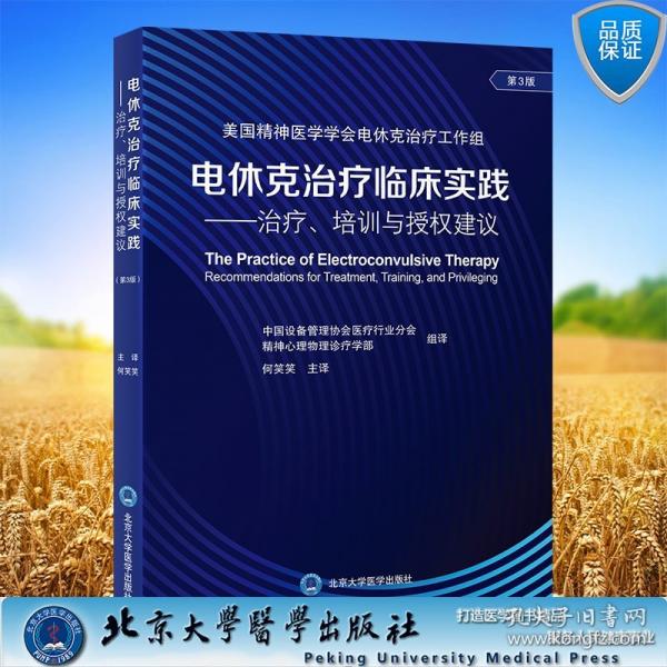 電休克治療臨床實踐治療 培訓與授權建議第3版三版