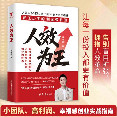 人效为王：员工少少的，利润多多的，一人公司高人效创业密码，肖厂长新书。