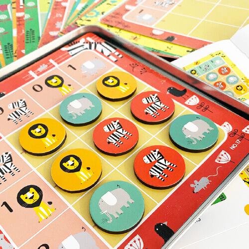 邦臣小红花·磁力数独逻辑游戏.草原王国60道数独，双面磁片，培养数学思维