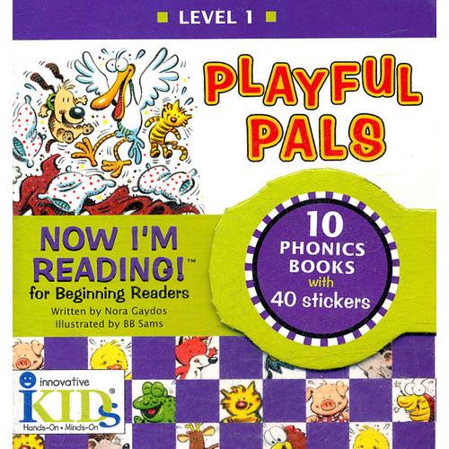 Now I'm Reading!Level 1: Playful Pals我的第一套自然拼读故事书-第1级：好伙伴(10本故事书+40张贴画)