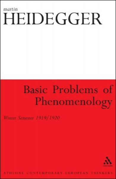 BasicProblemsofPhenomenology:WinterSemester1919/1920