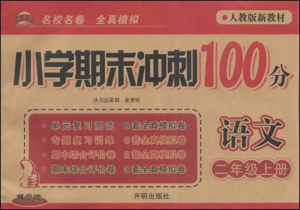 小学期末冲刺100分：语文（二年级上 人教版新教材 精华版）