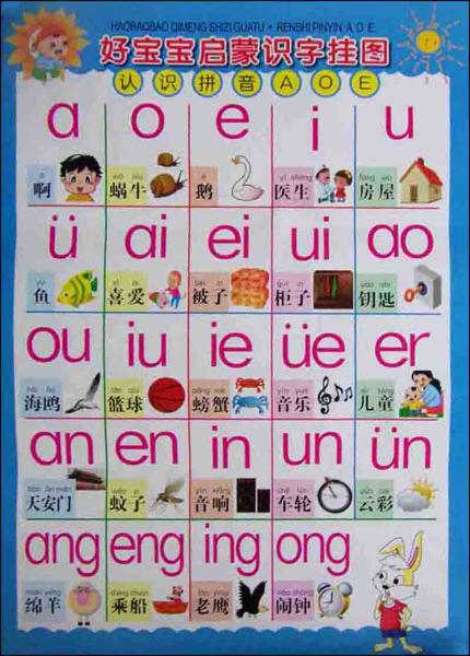 好寶寶啟蒙識字掛圖：認識拼音AOE
