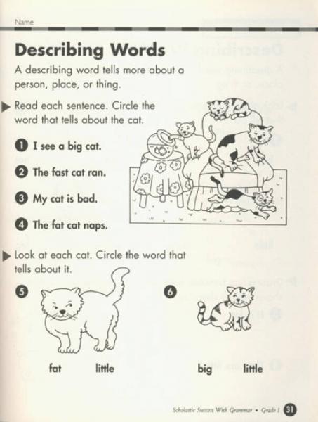 Scholastic Success with Grammar: Grade 1 学乐成功系列练习册：一年级语法