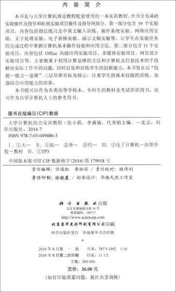 大学计算机综合实训教程