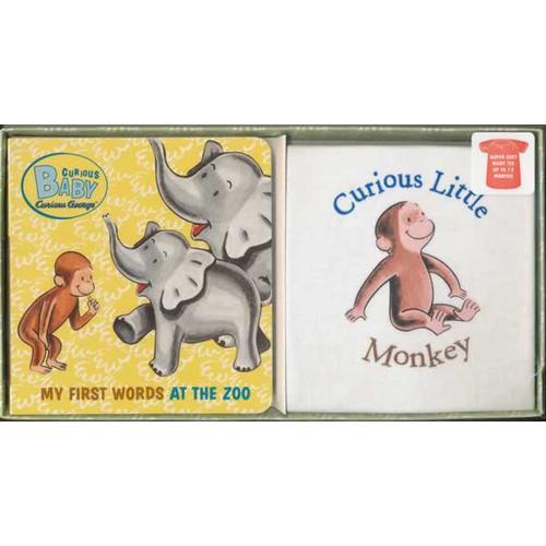 Curious Baby My First Words at the Zoo Gift Set (Book & T-shirt) 好奇猴礼品装：在动物园学单词（书+T恤）9780618999538