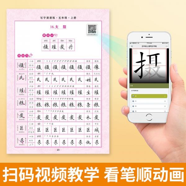 写字课课练五年级上册