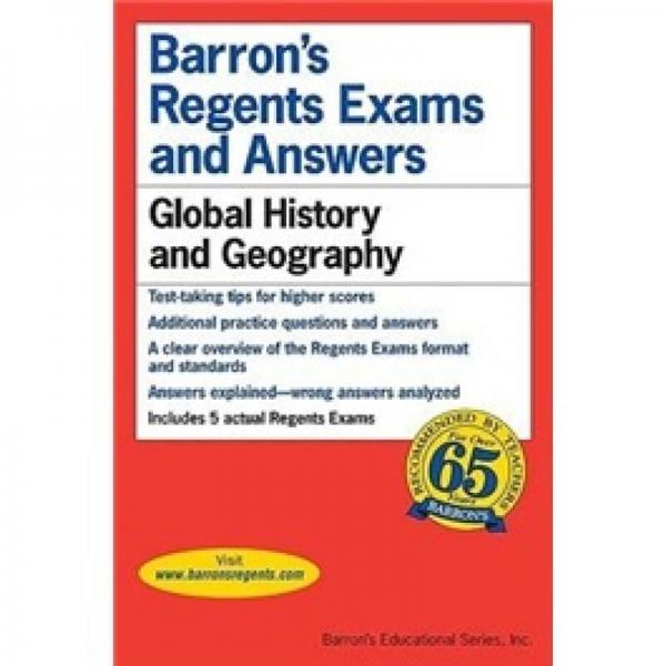  Barron's Regents Exams and Answers Books:Global History and Geography