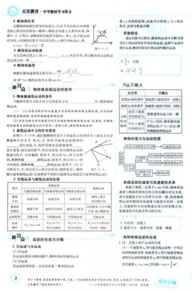 天星教育·中学教材学习讲义：高中物理