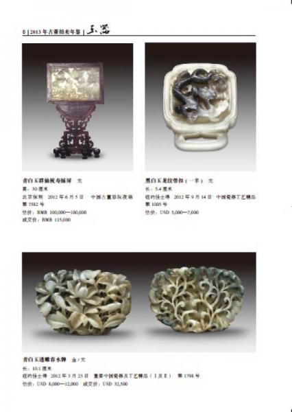 2013古董拍卖年鉴：玉器卷
