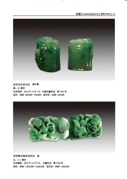 2013古董拍卖年鉴：玉器卷