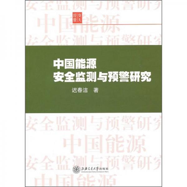 中國能源安全監(jiān)測與預(yù)警研究