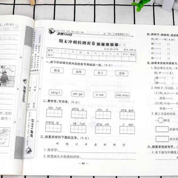 2019期末冲刺100分二年级语文下册/期末冲刺优选卷