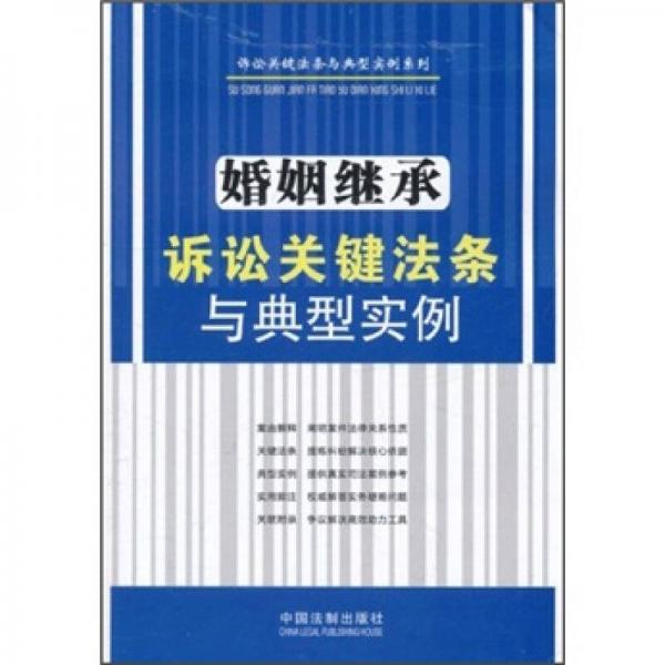 诉讼关键法条与典型实例系列：婚姻继承诉讼关键法条与典型实例