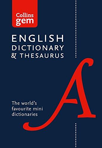Collins English Dictionary and Thesaurus Gem Edition: Two books-in-one mini format (Collins Gem)