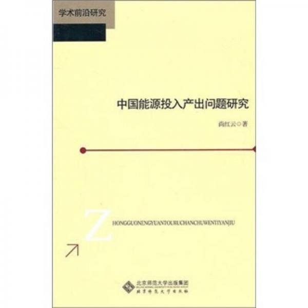 中國(guó)能源投入產(chǎn)出問題研究
